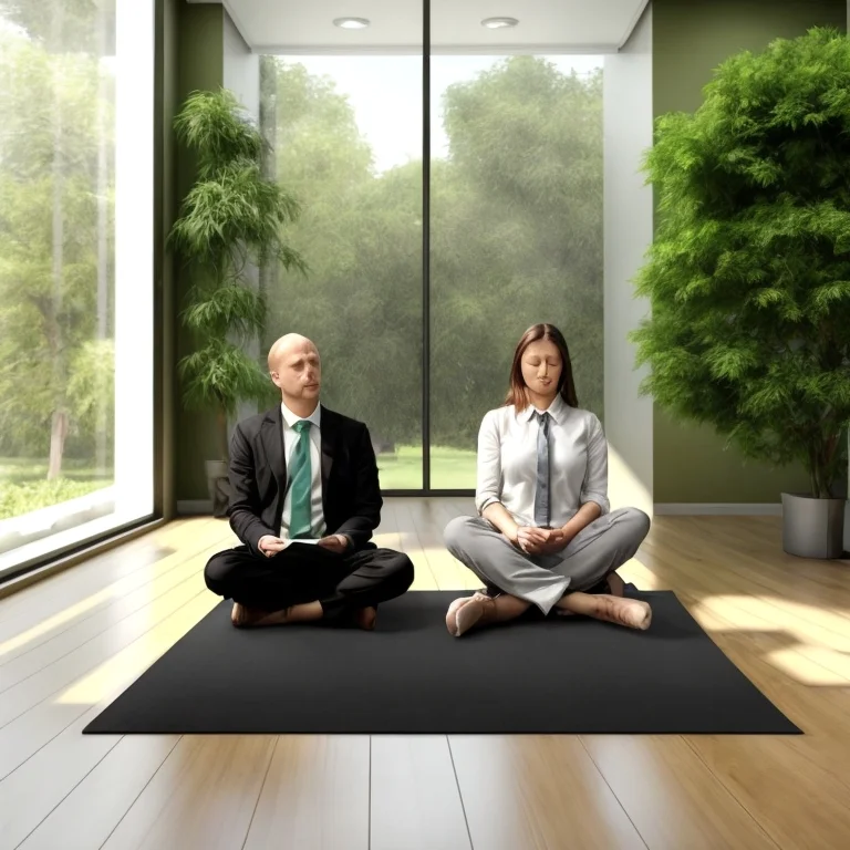 瞑想するエグゼクティブ